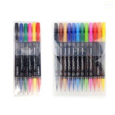 무유2 캘리그라피 펜 형광펜세트, 6색