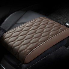 카프트 자동차 콘솔쿠션 팔걸이 쿠션 팔쿠션 메모리폼, 브라운, 1개