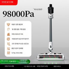 핸디형 무선 진공청소기 강력 흡입력 초저소음 물걸레 겸용 가벼운 스틱형 소형 청소기, 단일 모델, 탑재형 98000Pa 강력 흡입력