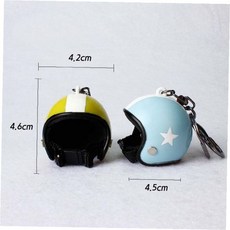 미니 헬멧 키링 가방고리 오토바이 모자 장식 액세서리 귀여운 캐릭터, 1개, 미니헬멧키링-03.블랙
