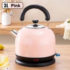 DM 전기 주전자 스마트 3L 차 자동 보온병 끄기 가전 주방 대용량 스테인레스 커피 전원 스틸, Pink