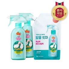 온더바디 코튼풋 발을씻자 풋샴푸 385ml 자몽 2개+리필 500ml 자몽 1개