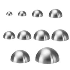 AEROVA 10가지 사이즈 스테인리스 스틸 반원형 도자기 몰드 그릇 및 접시용 세라믹 성형 도구 플레이트 프레스 및 그릇 쉐이핑 키트 10 431298, AEROVA 10가지 사이즈 스테인리스 스틸 반원형 도