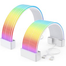 오토택 RGB 케이블 커버 키트 24핀 마더보드용 플렉스 전원 및 8핀6핀 GPU PC 케이스 장 5V 3핀 동기화가 가능한 ARGB PSU 확장 흰색