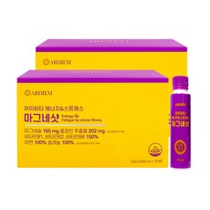 아르디엠 하이비타 에너지&스트레스 마그네샷 액상 글루콘산 마그네슘 10p, 2박스, 250ml