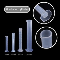 실험용품 1Pcs 50ml100ml250ml 투명 측정 플라스틱 금 실린더 튜브 실험실 도구, 02 50ml