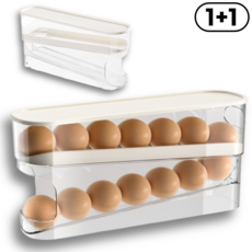 지빈 계란 자판기 슬라이딩 보관함 냉장고 공간활용, 2개