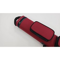 國華撞球 CJB35撞球桿專用8孔輕管球筒 (3大5小 防水尼龍材質撞球桿收納), 紅底藍線