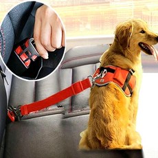 강아지안전벨트 길이조절 애견자동차 안전벨트, 1개