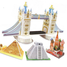 건축물 세계 종이 만들기 퍼즐