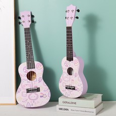 尤剋裏裏 演奏樂器 可愛小吉他 高顏值 送禮物專用 可愛 禮物 小吉他 調音器, 23寸薰衣草紫, 1個