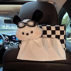 써니글로벌 차량용휴지케이스 휴지 휴대용, 1개, 안경 체크 티슈 박스