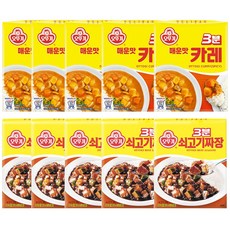 오뚜기 3분카레매운맛(200g) 5개+쇠고기짜장(200g) 5개, 1세트, 200g