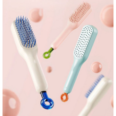 원터치 머리카락제거 엉킴방지 헤어 브러쉬, 엉킴방지헤어브러쉬_핑크53548073, 1개