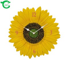 야외용 시계 방수 벽시계 욕실 사무실 벽걸이형, 10. 12인치 E형 해바라기