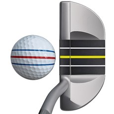 3타줄이기 퍼터 스티커 4매입 삼선 골프 퍼팅라인 트리플라이너, 블랙, 4개