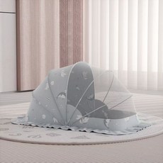 핫몰 접이식 원터치 유아 아기 모기장 이동식, 그레이