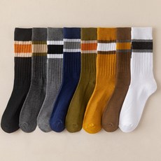 준캡 남자 성인 학생 톤업골지 중목양말 두꺼운 도톰한 기모 융털양말 겨울 장목양말