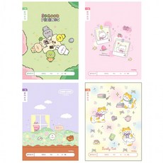 초등학교 1학년 2학년 넓은칸 받아쓰기 공책 여아 10권 세트, 단품