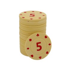 카지노 포커 칩 100팩 플레이 칩 가치 토큰 카드 포커 칩 세트, 5