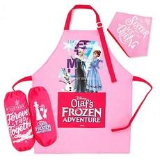 홈스쿨 나도요리사 겨울왕국 유아 방수앞치마 3종세트 신체놀이 깜찍한 어린이 활동