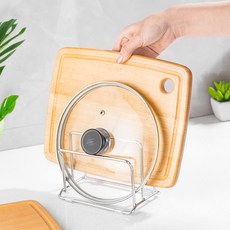 하이롱송 304 스테인리스 스틸 주방 도마꽂이 도마 거치대, 1개, 실버 2칸