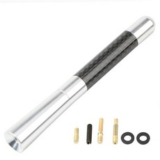자동차 짧은 라디오 안테나 카본 파이버 블랙 지붕 금속 수신, 2. Silver 12cm