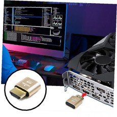가상 디스플레이 더미 플러그 어댑터 노트북 원격 데스크톱 잠금 절전 방지 모드, 1개, 상세페이지 참조