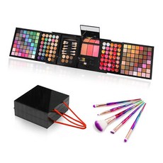 UDUOLER All in One 메이크업풀박스 아이섀도우＆립＆블러셔＆컨실러 거울＆브러쉬포함 화장품세트 6단 1세트, 1개