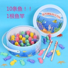 電動釣魚玩具 聲光玩具 兒童玩具, 1個, 桶裝 立體扁魚10條魚1桿