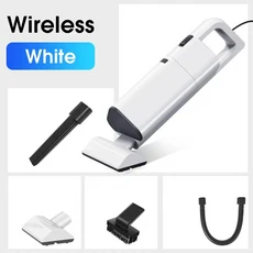1PC 무선 진공 청소기 - 자동차용 휴대용 USB 전원 장치, 01 white
