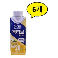 일동후디스 하이뮨 프로틴 밸런스 액티브 바나나, 250ml, 6개