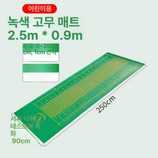 멀리뛰기 매트 학교 체육용 육상 훈련용 실기 준비 측정, 1개, 유치원 초등 그린 두꺼운 PVC 2.5m B