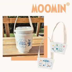 moomin 嚕嚕米 手搖飲料杯袋 環保手提 可愛, 1個, 閱讀中, 白色