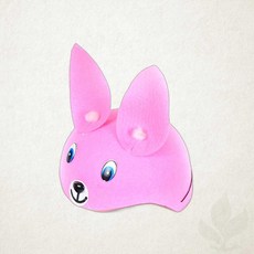 해피파티 핑크토끼 모자 학생용 학예회 재롱잔치 연극 동물 코스튬 1개입