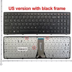 레노버 아이디어패드용 미국 키보드 G500S G505S G510S S510p S500 FZ510 Z510 Flex 15 Z505, [02] OEM US Black