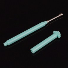 뚜껑있는 위생적인 은귀후비개 스크류 귀파개 귀청소 휴대용, 1개, 1개입