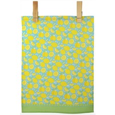LoveVivid 100% 면 프린트 주방 행주 53.3cm x 71.1cm21인치 28인치 언더 더 씨 코스탈 바이브 184596, 레몬