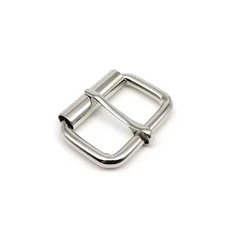 5PCS 두꺼운 가죽 손 가방 배낭 신발 스트랩 벨트 개 목걸이 체인 직사각형 반지 조정 롤러 핀 버클, 01 inner wide 26mm, silver