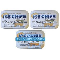 아이스 칩스 자일리톨 캔디 틴 (오렌지 크림 3개 팩) - ICE CHIPS Xylitol Candy Tins 5.28 oz total (Orange Cream 3 Pack), 오렌지크림, 1개