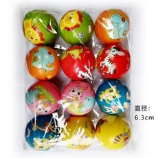 6.3cm 實心海綿彈力球 軟球 PU 小球 解壓 QQ表情球, 動物球, 1個