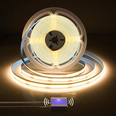 메이크업 거울 백라이트 조명 COB 5V USB LED 스트립 관통 터치 센서 스위치 디 밍이 가능한 욕실 화장대 (발광 색상-따뜻한 흰색 길이-3M), C03-300cm, T01-웜 화이트, 02 Warm White_01 3m
