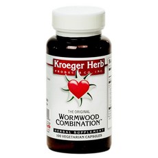 Kroeger Herb 無麩質艾草萃取素食膠囊, 100顆, 1罐