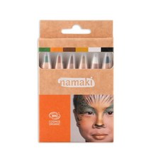 namaki 森林兒童彩繪筆6色組，安全無毒，色彩鮮明，激發兒童創意, 綠/橙/棕/金/白/黑, 1個