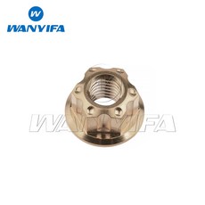 Wa ifa 티타늄 너트 M6 M8 M16 패스너 25 피치 M14 육각 플랜지 M12 Ti Torx M10, M10 P1 25, Bronze