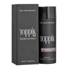 toppik 頂豐增髮纖維粉 歐美熱賣 快速豐盈髮量, 27.5g -黑色, 1個