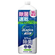 LION 獅王洗碗精 Charmy Magica 酵素濃縮速乾補充瓶大容量, 1個, 酵素+速乾濃縮洗碗精柑橘薄荷-710ml