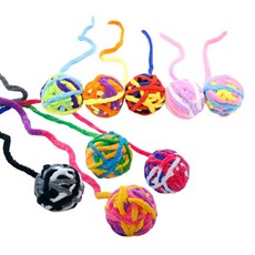 逗貓玩具 絨毛鈴鐺毛線球, NA, 1個