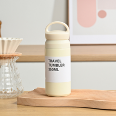 스텐 텀블러 보온 보냉병 트래블 텀블러, 1개, 흰색, 500ml