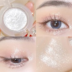 Big seashells 귀엽고 반짝반짝 다색 단색 반짝이아이섀도우 대지색 펄 섀도우 여름 데이트 아이메이크업반짝이, 1개, 화이트